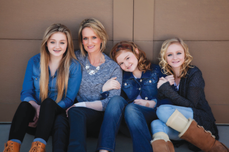 Jennie Johnson and her daughters